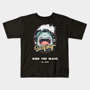 Surfing, Ride The Wave! Kids T-Shirt